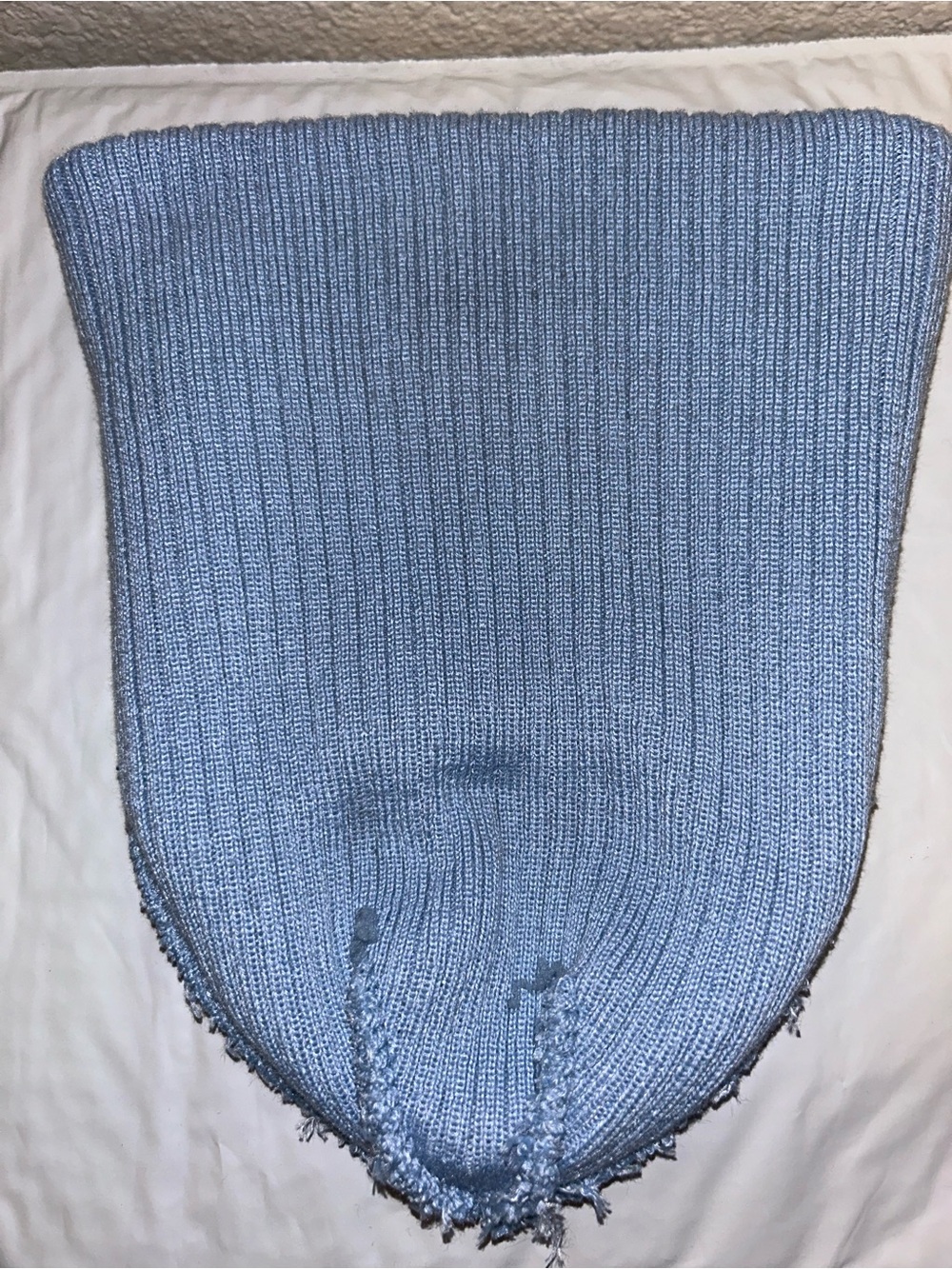 Adidas Powder Blue Ribbed Cuffed Beanie with Trefoil Patch - Picture 5 of 9